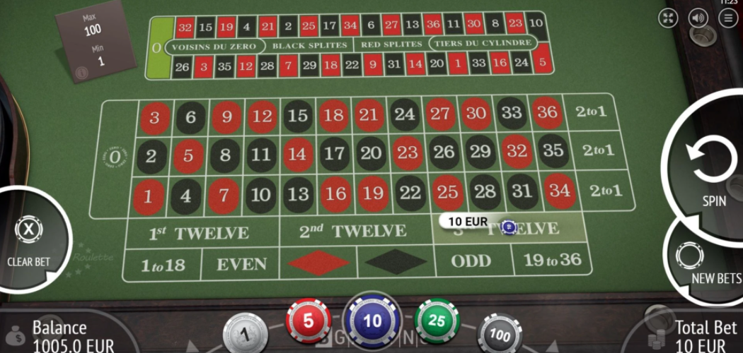 BGaming European Roulette Online Casino Game Layout