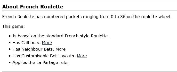 Microgaming Quickfire French Roulette Online Casino Game Rules