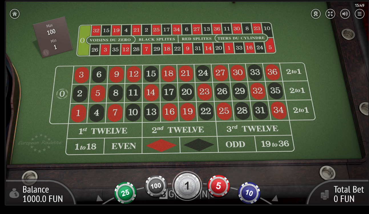 BGaming European Roulette Software with Special Bets