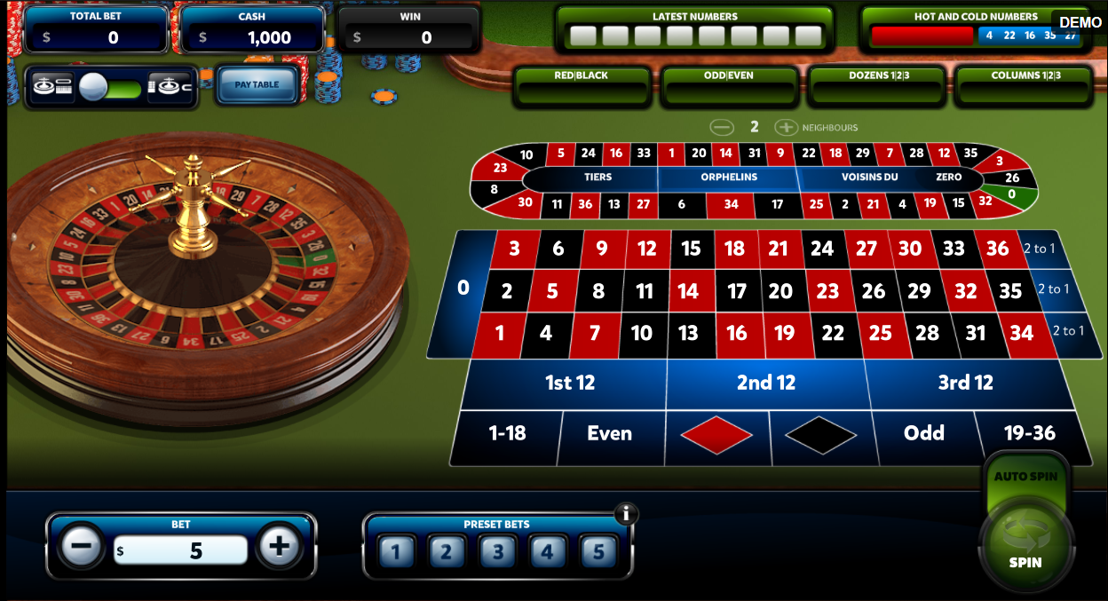 Red Rake European Roulette VIP Software with Special Bets