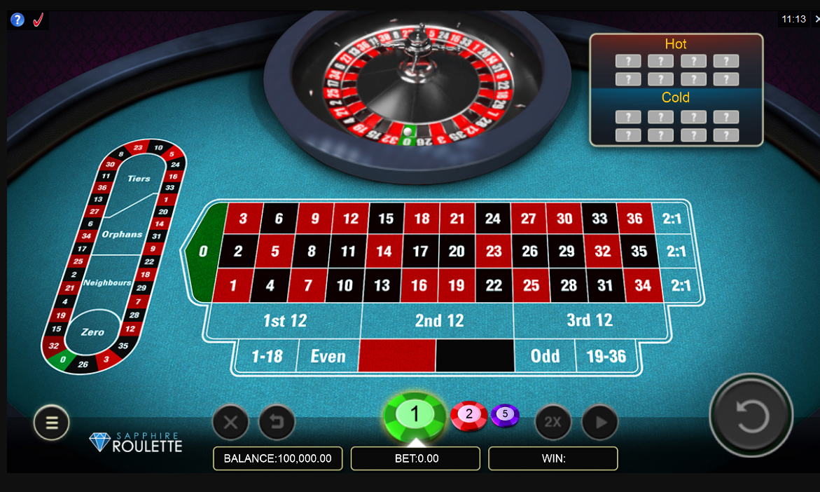 Sapphire Roulette with Special Bets