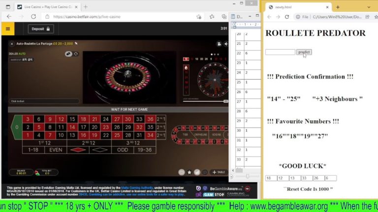 Roulette Predator Live Trail , (Day 17, Lose “0” , WIN “2”) – Roulette Game Videos