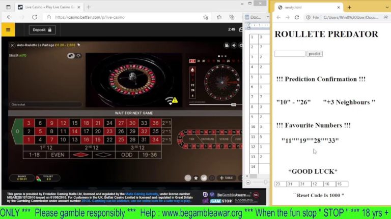Roulette Predator Live Trail , (Day 19, Lose “0” , WIN “2”) !! Final testing week !! – Roulette Game Videos