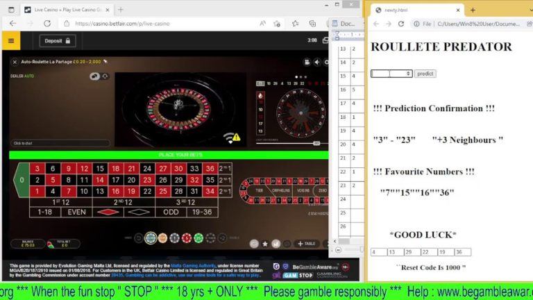 Roulette Predator Live Trail , (Day 20, Lose “0” , WIN “2”) !! Final testing week !! – Roulette Game Videos