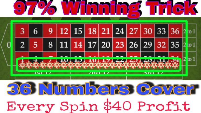 Roulette 97% Winning Trick || 36 Numbers Cover || Every Spin $40 Profit – Roulette Game Videos