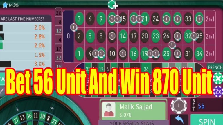 Bet 56 Unit And Win 870 Unit | Best Roulette Strategy | Roulette Tips | Roulette Strategy to Win – Roulette Game Videos