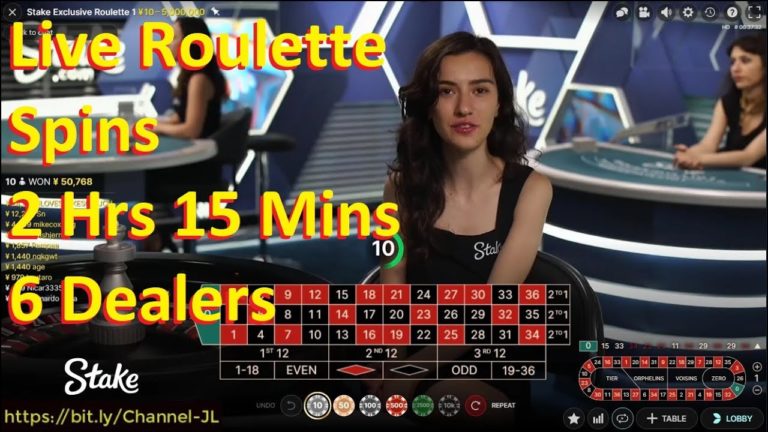 Live Roulette Spins 2 Hrs 15 Mins 6 Dealers Stake Roulette – Roulette Game Videos