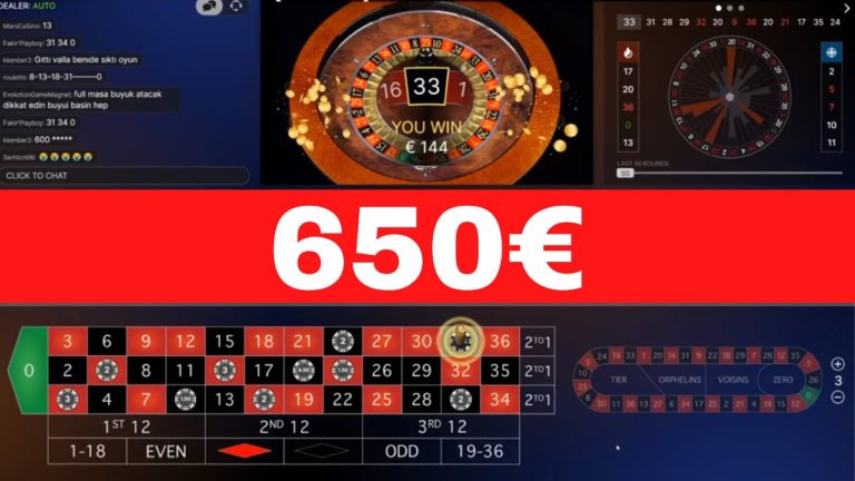 Mit Roulette Strategie auf 650€ Live-Roulette-AUTO ROULETTE, EVOLUTION GAMING – Logarithm Strategie – Roulette Game Videos