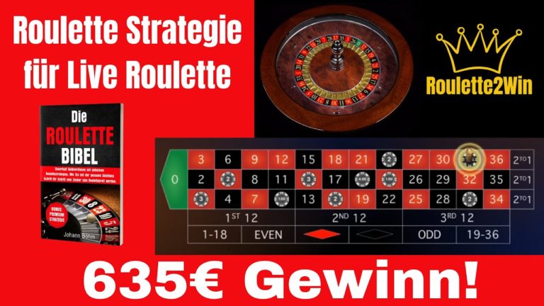 Geldverdienen mit Roulette! Mit Roulettestrategie auf 635€ im online Casino – Live Roulette – Roulette Game Videos