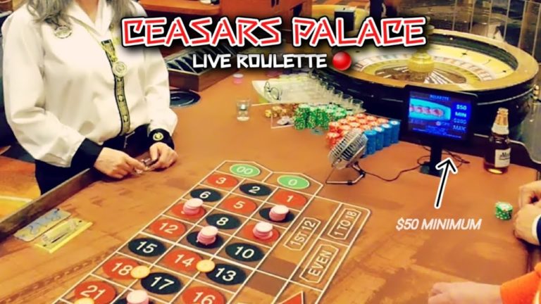 Live ROULETTE at CEASARS PALACE | $50 Minimum table | Big bets – Roulette Game Videos