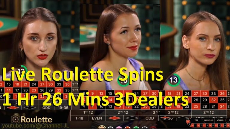 Live Roulette Spins 1 Hr 26 Mins 3 Dealers – Roulette Game Videos