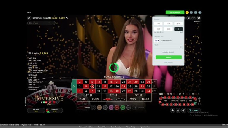 £400 on Immersive Live Roulette – Roulette Game Videos