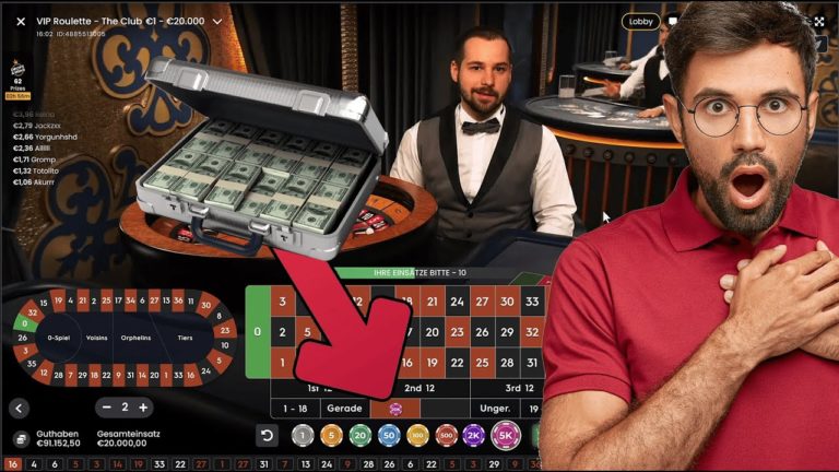 Doubling €100,000 in Live Roulette – €20k BETS! – Roulette Game Videos