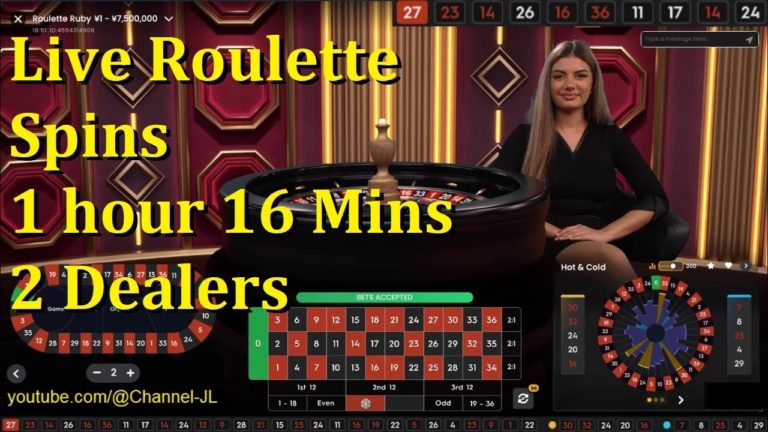 Live Roulette Spins 1 Hours 16 Mins 2 Dealers with 10 past numbers showing on top – Roulette Game Videos